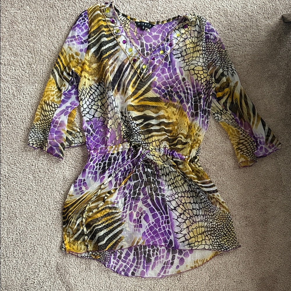 Ninety Women's Vibrant Patterned Coverup